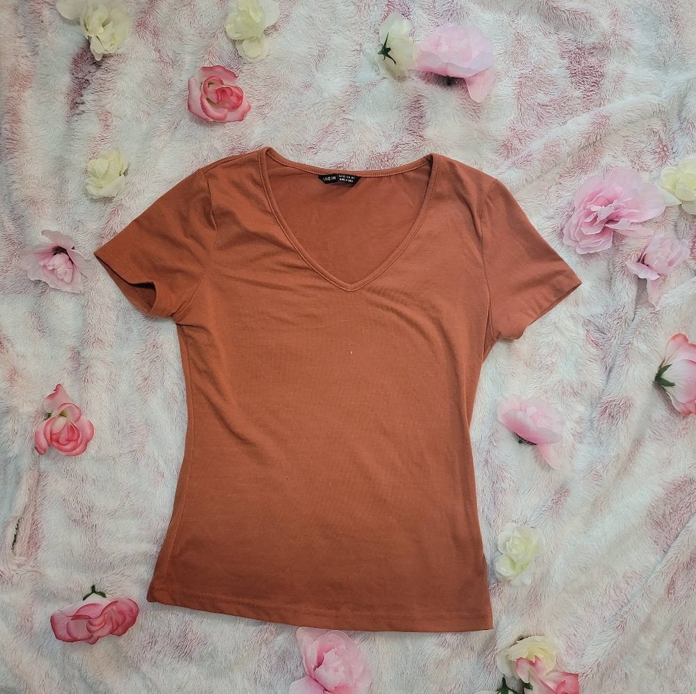 XS Burnt Orange V Neck